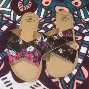 Beverly Hills Polo Club Floral Xband Slides